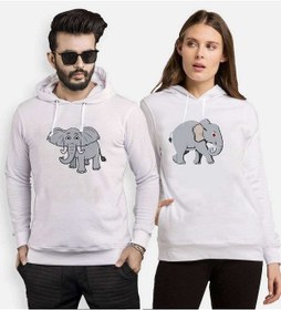 Resim Tshirthane Fil Sevgili Kombinleri Kapüşonlu Kombini 