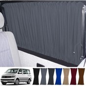 Resim Oto Pandami Volkswagen Transporter Caravelle T5/t6/t7 Kısa Şase 2003-2022 Uyumlu Gri Raylı Oto Perde Takımı 