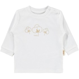 Resim Civil Baby Organic Pamuklu Omuzdan Patlı 1-9 Ay Pijama Takımı - Ekru 