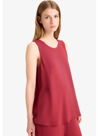 Resim Defacto Regular Fit Yuvarlak Yaka Kolsuz Plaj Üstü-fall İn Love D9762ax25smbr285 Bordo 