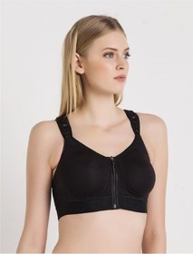 Resim Magic Form 5722 Önden Fermuarlı Protez Sütyeni - Siyah Siyah 