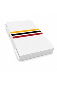 Resim DoBi3D Taşınabilir Tavla Seti Katlanabilir Seyahat Tipi Tavla Oyunu 25x20 cm Beyaz Kasa Kırmızı Sarı Taşlı 