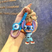 Resim OEMG Yeni Çizgi Film Animasyon Stitch Serisi Yumuşak Kauçuk Anahtarlık Bebek Çantası Kolye Anahtarlık Küçük Hediye (Yurt Dışından) 
