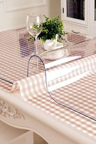 Resim Şeffaf PVC Masa Örtüsü, 60x110 cm, 1,5 mm Kalınlık, Su Geçirmez 