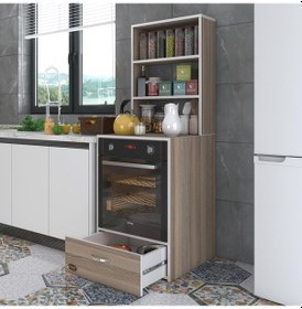 Resim Kenzlife ankastre fırın dolabı aybirgen crd 165*60*56 mutfak çekmeceli 