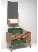 Resim ZELENA 100 CM BANYO DOLABI - YEŞİL / MEŞE 