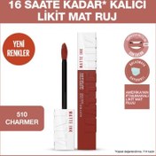 Resim Maybelline New York Super Stay Matte Ink Likit Mat Ruj - 510 Charmer 