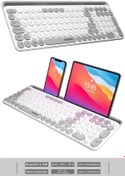 Resim EKW-28 2.4G+Bluetooth BT1+BT2 Çoklu Cihaz Bağlantılı Ulta İnce Q (Mac-Wın-Ios-Android) Kablosuz Klavye 