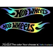 Resim Yansıtıcı Lazer-m 21x41 Cm-yarış Araba Sticker Moda 1 Takım Tekerlekler Kask Vinil Çıkartması Motosiklet Çapraz Araba 4 