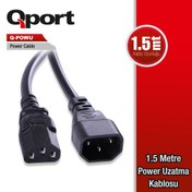 Resim FLAXES Q-POWU QPORT Q-POWU 1.5 METRE POWER GÜÇ UZATMA KABLOSU 