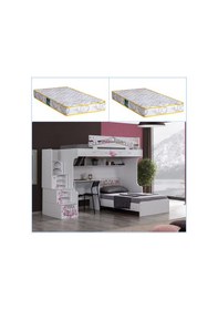 Resim Setaymobilya Ranza, Pisa Ranza Karyola Çalışma Masası + 2 Adet Comfort Yatak 