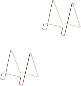 Resim jojofuny 2 Adet Tablet Aksesuar Standı Kitap Tutucu Ev Ofis Için Gül Altın Metal Elektrokaplama Tasarım 