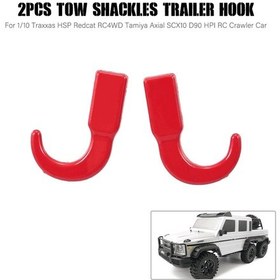 Resim Yaozixa 1/10 Rc Traxxas Redcat Scx10 Crawler Araçları İçin Metal Çekiş Kanca Seti 2 Adet - Ön/arka Tampon Uyumlu, Dayanıklı Ve Canlandıran 
