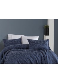 Resim Yatak Örtüsü Alesta Lacivert Çok Renkli 
