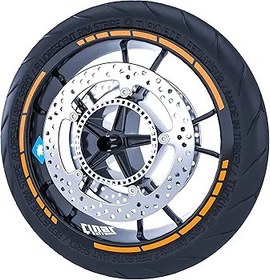 Resim Çınar Extreme Moto GP Stili Jant Şeridi Sticker Reflektif, Floresan, Özel Renkler Floresan Turuncu 