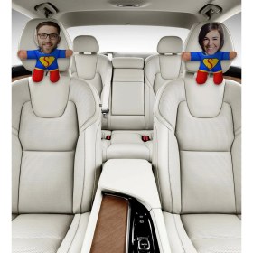 Resim Bk Gift Kişiye Özel Süper Kahramanlar 2’li Araç Koltuk Bebek Yastığı 