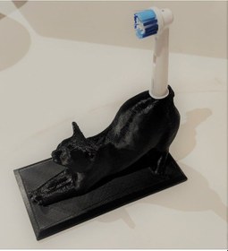 Resim Opencart Brushtail Cat Heykeli Sadece Plastik Aparattır 