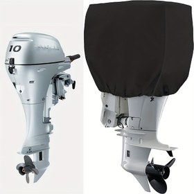 Resim 15HP-250HP Motorlar için Ağır Hizmet Tipi Dıştan Takılabilir Motor Kılıfı - UV Korunmalı, Yırtılmaya Karşı Dirençli Polyester Tüm Hava Koşullarına Uygun Tekne Motoru Koruyucu Ayarlanabilir İpli Kapama ile, Yıl Boyu Kullanım İçin Dayanıklı Siyah Dış Mekan Koruma, Şık Forma Oturan Tasarım, Denizcilik Koruması, Suya Dayanıklı Dikişler, Su Taşıma Aracı Koruma 