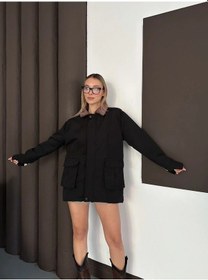 Resim Astarlı Yaka Detaylı Artos Ceket Siyah St2651019 Siyah 