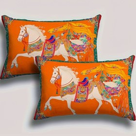 Resim 2 adet Canlı At ve Binici Baskılı Yastık Kılıfları, 30x50cm, Modern ve Şık Tasarım, Fermuarlı Kapatma, Dayanıklı Polyester Kumaş, Makinede Yıkanabilir - Oturma Odası veya Yatak Odası Dekorasyonu için Mükemmel (İçerikler Dahil Değildir), Dekoratif Yastıklar 
