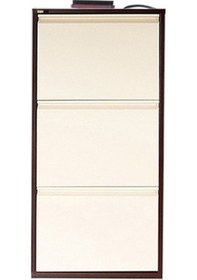 Resim Kaser Metal 3'Lü Kahve Krem Ayakkabılık Kahverengi - Krem 