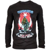 Resim Komando Kadın Uzun Kollu Sweatshirt - Siyah 