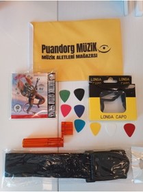 Resim Genel Markalar A-506L Elektro Gitar Teli 010-046 Light SET (+GİTAR KAPOSU+ÇEVİRİCİ+PENALAR+GİTAR ASKISI) 