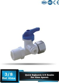 Resim Su Arıtma Cihazlarına Uyumlu 3/8 Kombo Hat Alma Vanası 