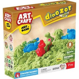 Resim Art Sand Dinozor Seti 500 Gr. - Oyun Kumu Seti - Kinetik Kum Seti - Natural Kum - Doğal Kum Renkli 