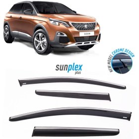 Resim SUNPLEX Peugeot 3008 Iı 2016-2019 Modeller Için Cam Rüzgarlığı (kromlu Plus) 4 Prç. 1.sınıf Kalite 