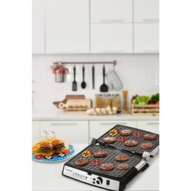 Resim Goldmaster Grillart 2200 Watt 3in1 Granit Çıkarılabilir Plaka Waffle ,ızgara ,tost Makinesi GM7466 