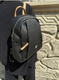 Resim Just Polo Kadın Siyah Camel 9 Gözlü Büyük Boy Sırt Çantası Siyah - Camel 