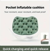 Resim Elmpaly Taşınabilir Şişme Yastık Kamp Yürüyüş Konser Seyahat Boyun Destek Yastığı Gri Şişme Boyun Desteği - Gri 