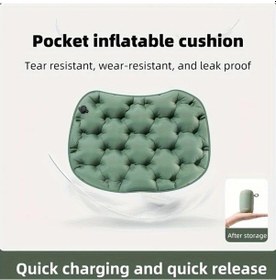 Resim Elmpaly Taşınabilir Şişme Yastık Kamp Yürüyüş Konser Seyahat Boyun Destek Yastığı Gri Şişme Boyun Desteği - Gri 