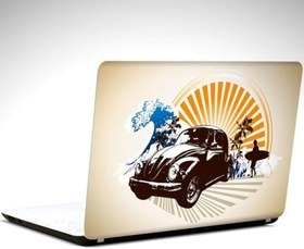 Resim Araba Güneş Sörf Laptop Sticker 12 İnch (29X24CM) 