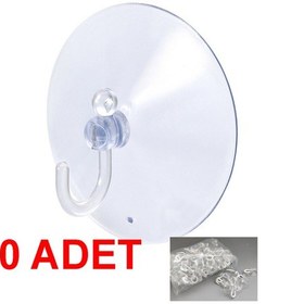 Resim Vantuz Büyük Boy Askılı Vantuz 50 Adet Şeffaf Vantuz Plastik Çok Renkli 