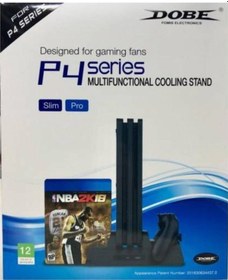 Resim Playstation4 Slim Ps4 Pro Uyumlu Fanlı Stand Ve Oyun Kolu Usb Şarjlı Ps4 Şarj Standı Multifunctional 