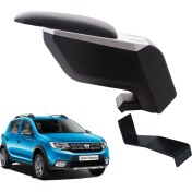 Resim 3 Tıkla Dacia Sandero Stepway 2019 Delmesiz Çelik Ayaklı Gri-Siyah Kolçak Kol Dayama 