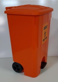 Resim Tıbbi Atık Kovası 85 Lt Pedallı Tekerlekli 