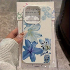 Resim Blue Lily Deniz Kaplumbağası Dudak Baskılı 7/8 Plus Anti-Düşme Yumuşak Kılıf, Minimalist Premium Yastık iPhone 14 Pro Max için, Apple 13 Telefon Kılıfı, Çift XS Max Yeni Model 12 Pro Anti-Düşme XR Mat Bitiş, Unisex Tam Koruma 15 PRO Yumuşak Kılıf 