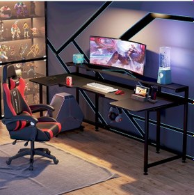 Resim Zizuva Tasarım Gaming Çalışma Masası Ceviz - Siyah 