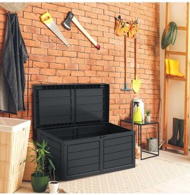 Resim Violet Clean Garden 320 LT Bahçe Depolama Sandığı Siyah 