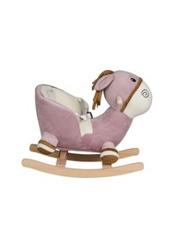 Resim Vavbaby Sallanan At Ahşap Peluş Yumuşak - Eşek Pembe 