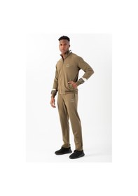 Resim Maraton Sportswear Comfort Erkek Dik Yaka Düz Paça Reglan Kol Basic Haki Eşofman Takımı 22315-haki Haki 