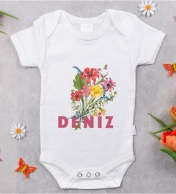 Resim Bitmeyenkartus Bk Kids Isimli Bebek Body Zıbın - Model 9 Beyaz 