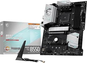 Resim MSI B550 GAMING WIFI AM4 Anakart, DDR4 4400MHz, PCIe 4.0, Wi-Fi 5, 1G LAN, USB 10Gbps, ATX 