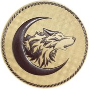 Resim Ex Patch Bej Zemin Hilal Kurt Tasarımlı Patch Peç - 7 cm 