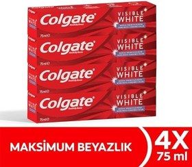 Resim Colgate Visible White Beyazlatıcı Diş Macunu, 75ml x 4 Adet 