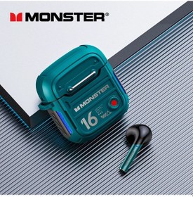 Resim Yeşil Monster Xkt16 V5.3 Bluetooth Kulaklıklar İçin Kablosuz Hıfı Ses Kulaklık Düşük Gecikmeli Oyun Uzun Bekleme Kulaklıkları 