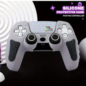 Resim Globalbloom Ps5 Kolu İçin Koyu Gri Silikon Koruyucu Kılıf Ve Joystick Başlıkları 